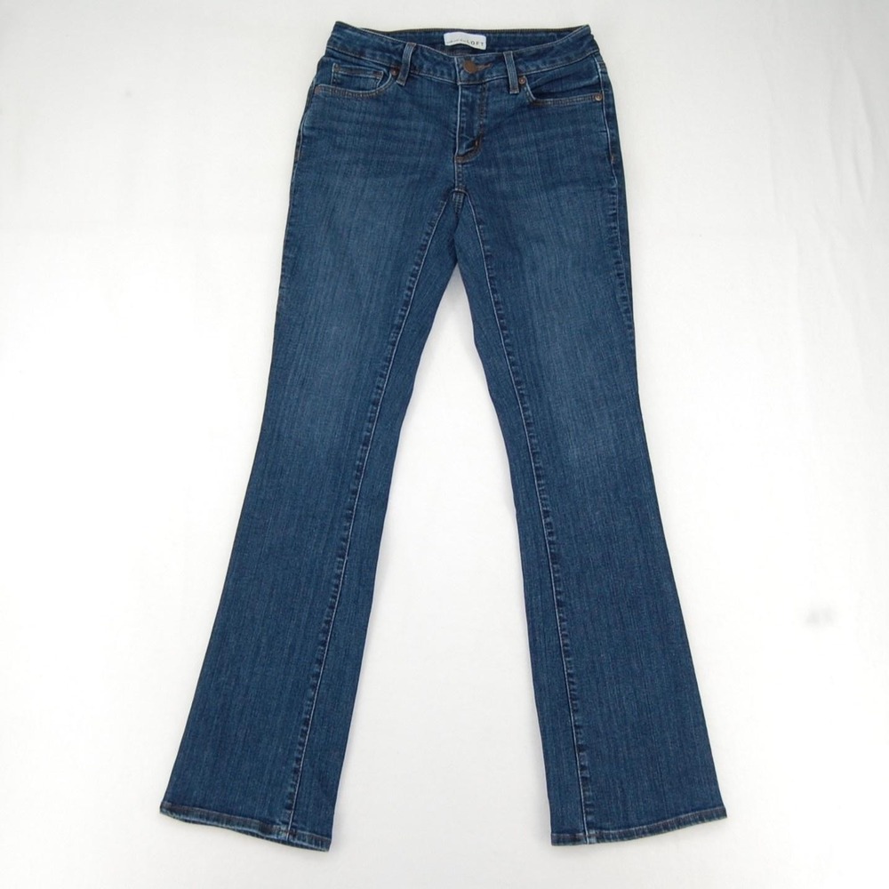LOFT Curvy Boot Jeans Womens 24/00 Blue Medium Wash‎ Mid Rise Bootcut Stretch